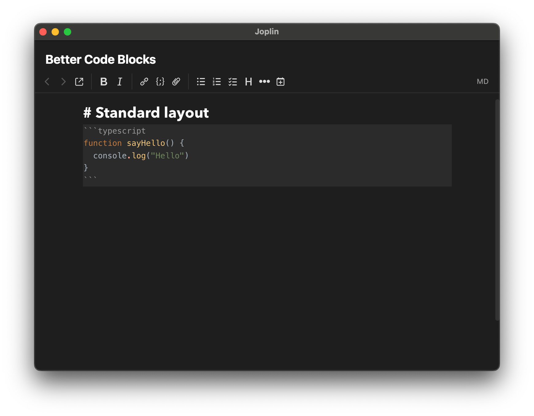 GitHub ckant/joplinpluginbettercodeblocks Joplin plugin that